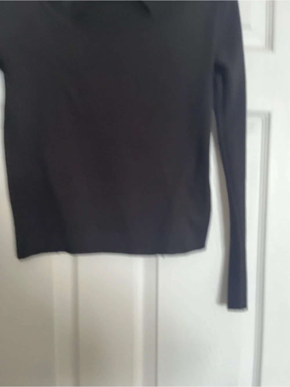 Ada Black Ribbed Long-Sleeve Crew Top